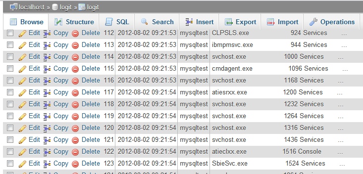 Log Windows MySQL Log Windows MySQL